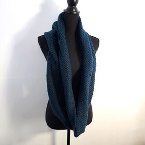 Cozy Blue Knit Infinity Scarf